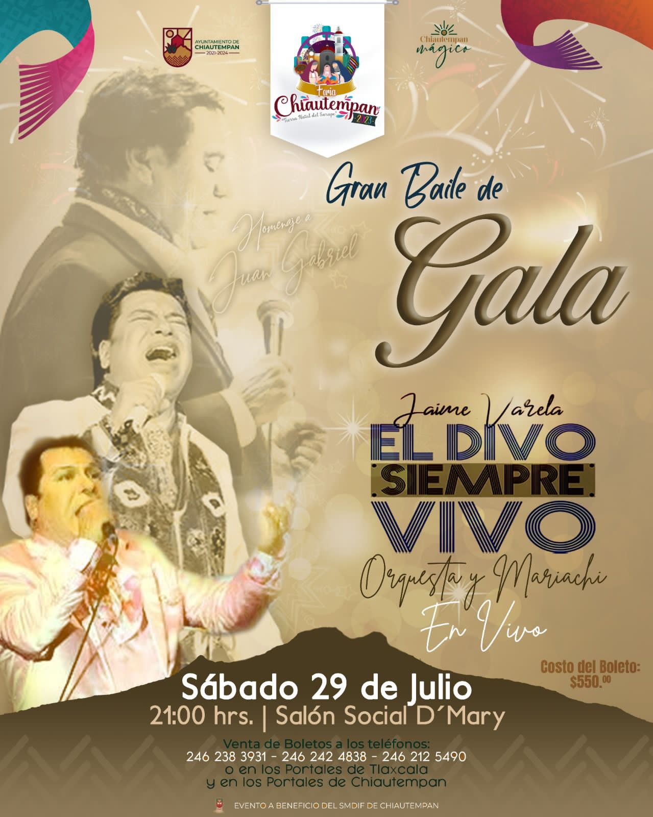 'El Divo siempre Vivo' en el Gran Baile de Gala en la Feria de Chiautempan 2023
